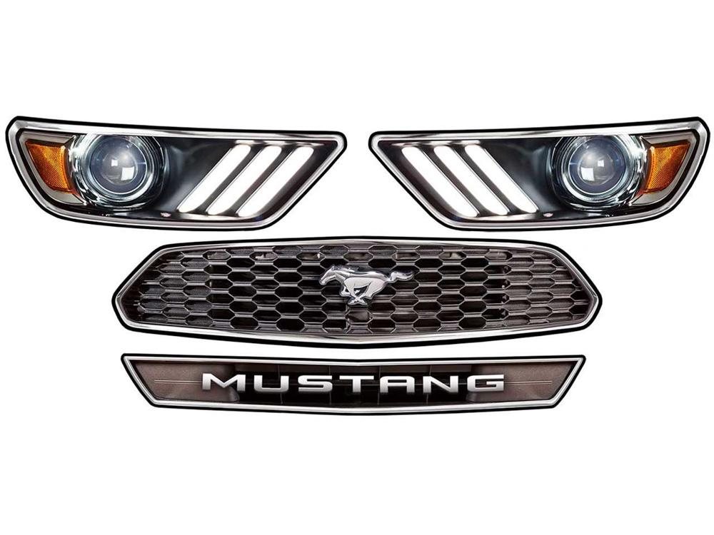 MD3 LM MUSTANG HEADLIGHT DECAL KIT